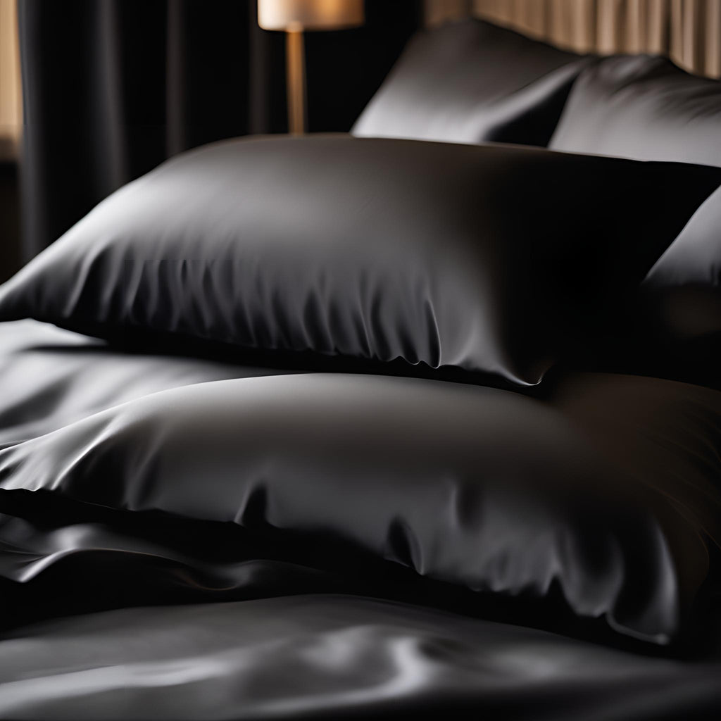 Silk Pillowcase in Onyx Noir