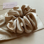 Load image into Gallery viewer, Silk Scrunchie in Liquid Gold
